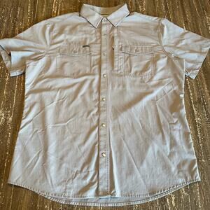 Poncho Outdoors Laredo Short Sleeve Performance Shirt Gray Men’s Size L Slim